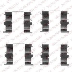 Фото 1 - комплектуючі, колодки дискового гальма Delphi LX0418 Комплектуючі, колодки дискового гальма Delphi LX0418 (фото 1)