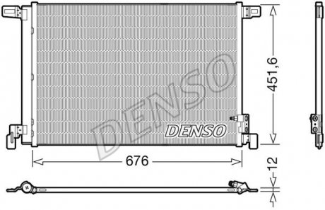 Радиатор кондиционера DENSO DCN02008 (фото 1)