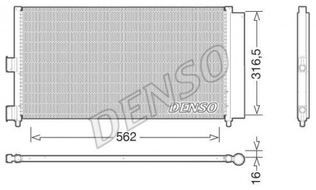 Радиатор кондиционера DENSO DCN09072