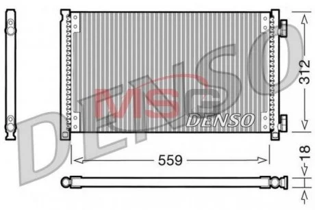 Радиатор кондиционера DENSO DCN09100