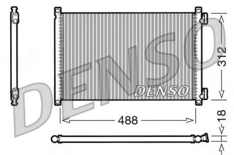 Радиатор кондиционера DENSO DCN09103