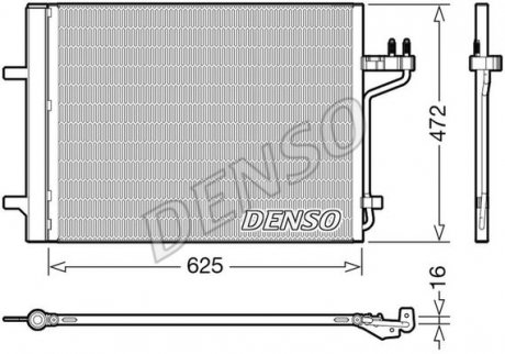 Радиатор кондиционера DENSO DCN10047 (фото 1)
