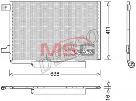 Фото 1 - радіатор кондиціонера DENSO DCN17006 Радіатор кондиціонера DENSO DCN17006 (фото 1)