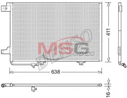 Радиатор кондиционера DENSO DCN17007