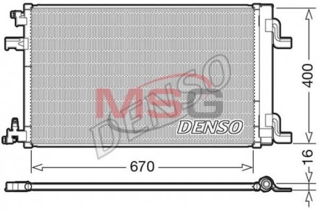 Радиатор кондиционера DENSO DCN20002