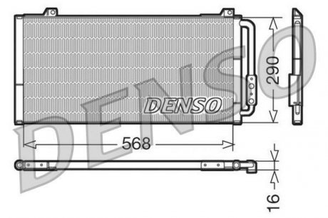 Радиатор кондиционера DENSO DCN24001