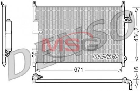 Радиатор кондиционера DENSO DCN46015