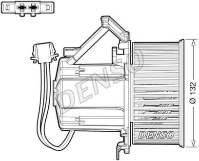 Вентилятор обігрівача AUDI A4/A5/Q5 "1,8-4,2 "07-17 DENSO ="DEA02009" (фото 1)