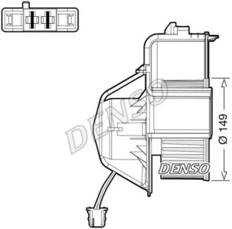 Вентилятор обігрівача BMW X5/X6 "3,0-4,8 "06-14 DENSO ="DEA05007"
