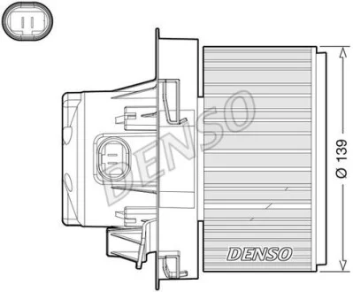 Вентилятор обігрівача PEUGEOT 207 "1,4-1,6 "06-15 DENSO ="DEA21012"