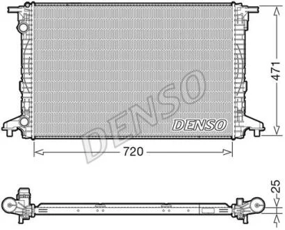Радіатор AUDI A4/A5/Q5/Q7 "1,4-2,0 "15>> DENSO ="DRM02043"