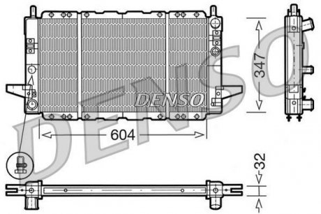 Радіатор охолодження DENSO DRM10086 (фото 1)
