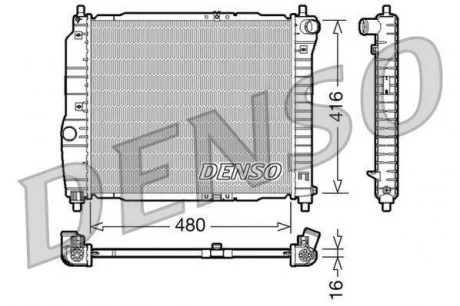 Радиатор CHEVROLET/DAEWOO AveoT200,250/Kalos &quot;1,2-1,5 &quot;02-14 DENSO DRM15003 (фото 1)