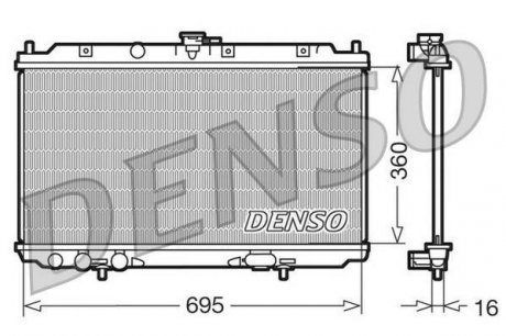 Радіатор охолодження DENSO DRM46012 (фото 1)