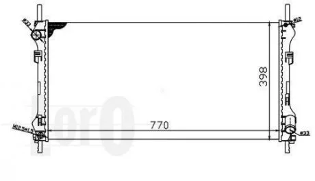 Радіатор, охолодження двигуна DEPO 017-017-0020