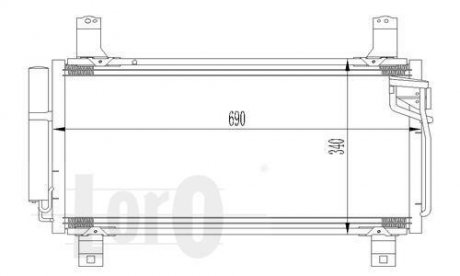 Радіатор кондиціонера (з осушувачем) Mazda 6 1.8-2.5 07-13 DEPO 030-016-0012 (фото 1)