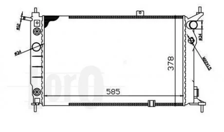 Радиатор охлаждения двигателя ASTRA F 1.4 (AC+) 91- DEPO 037-017-0007