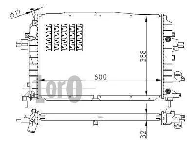 Радиатор охлаждения двигателя ZAFIRA B 1.9CDTi 05- DEPO 037-017-0088-B