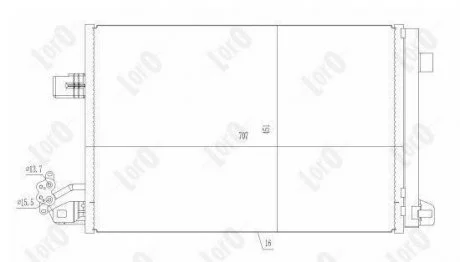 Фото 1 - радіатор кондиціонера DEPO 0530160034 Радіатор кондиціонера DEPO 0530160034 (фото 1)