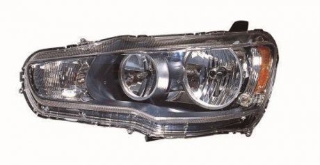 Фара лев.HB4/HB3 чорна рамка. хутро. [] DEPO 214-1190L-LD-E2