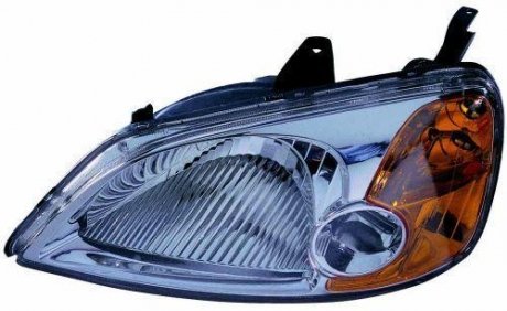 Фара лев. H4 з оранжевий. указ. повороту, автом. регул. -10/03 [] DEPO 217-1134L-LD-EM