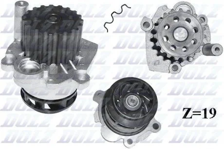 Водяной насос Caddy III/T5/Octavia/Fabia/Golf V/Passat 1.4/1 DOLZ A-249