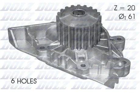 Водяний насос Jumpy/Scudo/Expert 2.0 16V 98- DOLZ C-124