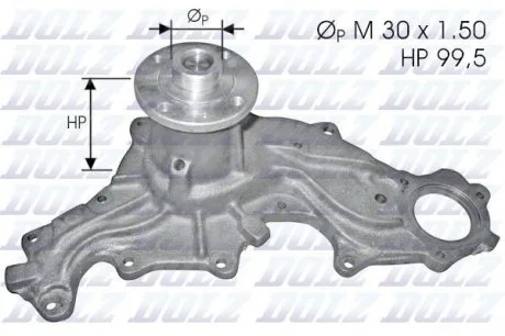 Водяной насос FORD CAPRI III (GECP) GRANADA (GU) SCORPIO I (GAE, GGE) SIERRA (BNC,BNG,GBC) DOLZ F-120
