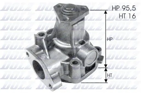 FIAT Помпа воды CROMA 2.0I 16V KAT. 92- DOLZ L-155
