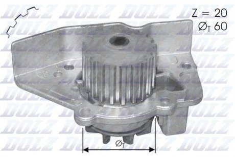 Насос системы охлаждения DOLZ N-406 (фото 1)