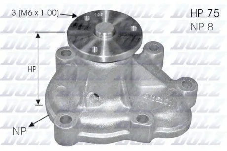 Водяной насос Combo/Astra G/H/Corsa 1.7Di/CDTi 00- DOLZ O-144