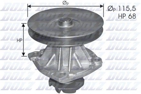 FIAT Помпа воды Regata,Ritmo,Uno 83- DOLZ S-135