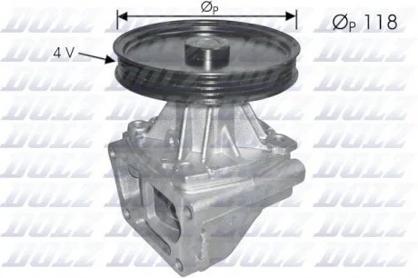 FIAT Помпа воды с корпусом Fiorino,Tipo,Tempra 1.4/1.6 89- DOLZ S-146