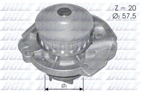 Насос системы охлаждения DOLZ S-161 (фото 1)