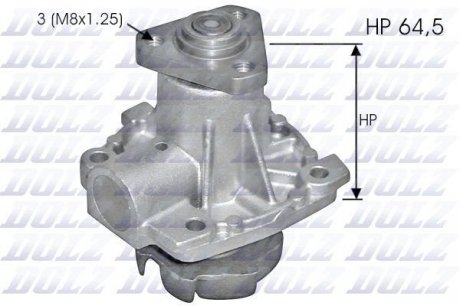 FIAT Помпа воды Sedici 06-,Suzuki Grand Vitara 05-,Swift,SX4 05- DOLZ S-248