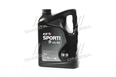 Олія моторна Sporti 9 A5/B5/5W30/5л. / (ACEA A5/B5, API SL/CF, WSS-M2C 913-D) ELF 214250