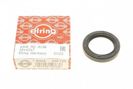 Сальник вала распред 30X42X7 FIAT ALBEA, BRAVA, CROMA, DOBLO ELRING 440.720