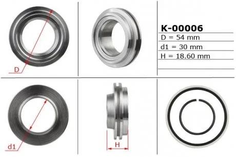 Поршень штока рулевой рейки с ГУР 30,00/54,00/18,60 EMMETEC K-00006