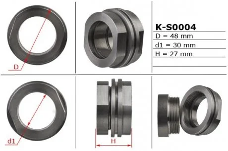 Поршень штока рульової рейки з ГУР 30,00/48,00/27,00 EMMETEC K-S0004 (фото 1)