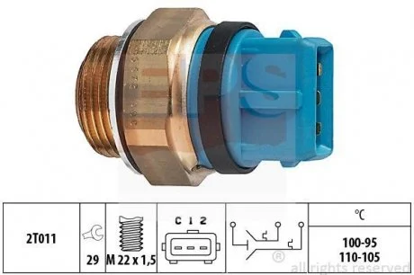 Датчик вкл. вентилятора 100/95C-110/105C Opel OmegaB 2.5-3.2 V6 94-03 EPS 1.850.672