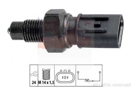 Фото 1 - датчик заднього ходу Hyundai Accent 00-,Coupe 96-02, Elantra 00-06, Sonata 98-01 EPS 1.860.235 Датчик заднього ходу Hyundai Accent 00-,Coupe 96-02, Elantra 00-06, Sonata 98-01 EPS 1.860.235 (фото 1)