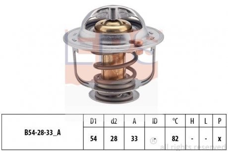 HYUNDAI Термостат (Made in Italy!) с прокладкой 82°C Accent, Elantra, Lantra || EPS 1.880.371S