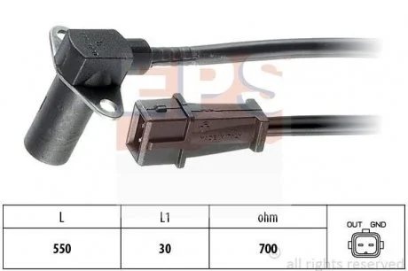 FIAT Датчик оборотов двигателя TIPO 2.0 90- EPS 1.953.002