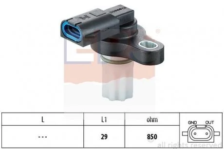 Датчик положения к/вала Ford Mondeo 1.6 I16V, 1.8I, 1.8 Td, 2.0 16V,2.5 24V,3.0 V6, 2.0 Tdci, 2.2 Tdci, 2.0 Tddi -07 EPS 1.953.309