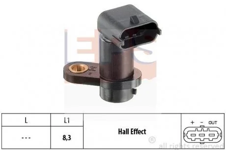 Датчик положення распредвала Opel Astra G 1.6 02-09 EPS 1.953.449