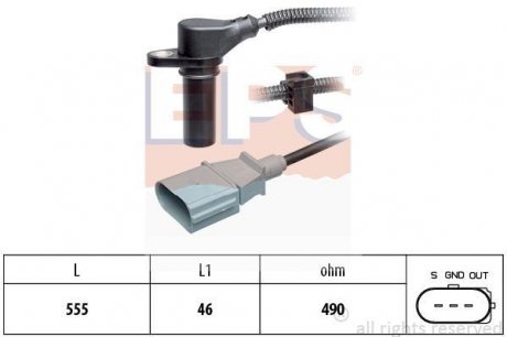 Датчик положення к/вала Skoda Fabia, Roomster 06- /VW Polo 1.9 TDi 01- EPS 1.953.505