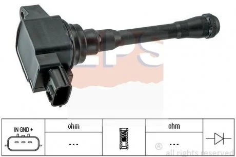 Катушка зажигания Nissan X-Trail, Qashqai, Note / Infiniti 2007- EPS 1.970.552