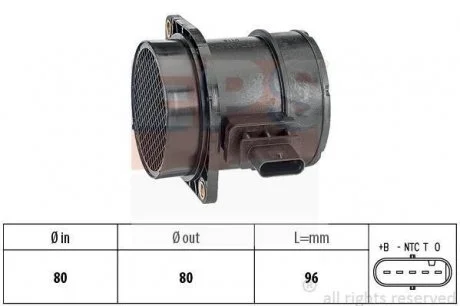 Воздухомер Hyundai Santa FE 2.2 Crdi 06-12/i30 2.0 Crdi 07-11/Kia Ceed 2.0 Crdi 07-12/Sportege 2.0 Crdi 08-10 EPS 1.991.376