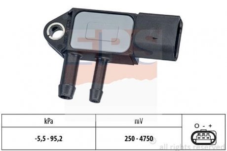 Датчик давления выпускных газов VW Jetta V,Touareg 2.5TDI/Audi Q7 3.0-6.0TDI 09-> EPS 1.993.263 (фото 1)