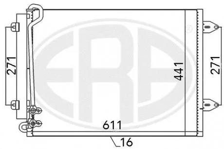 Радиатор кондиционера ERA 667044